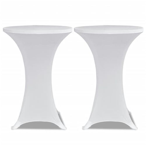 Navlaka za stol za stajanje Ø 80 cm bijela rastezljiva 4 kom slika 19