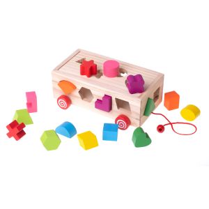 Montessori drvena edukativna igračka spajanja oblika