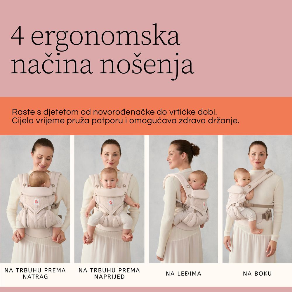 Ergobaby Omni 360 nosiljka Cool Air, Onyx Black slika 6