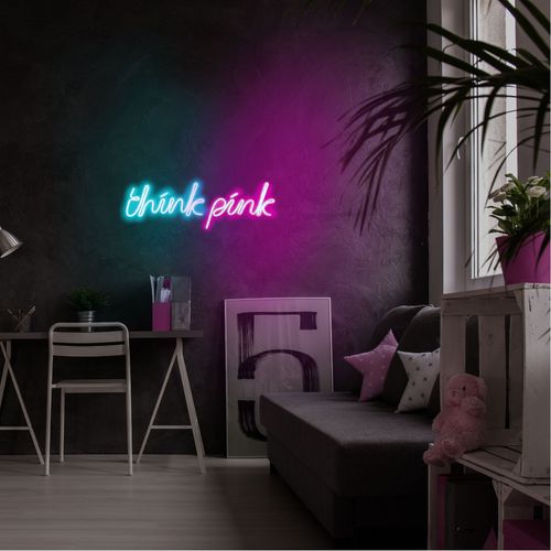 Wallity Ukrasna plastična LED rasvjeta, Think Pink - Blue slika 9