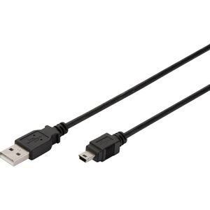 Digitus USB kabel USB 2.0 USB-A utikač, USB-Mini-B utikač 3.00 m crna  AK-300108-030-S