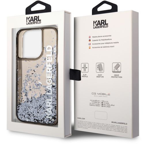 Karl Lagerfeld Futrola za iPhone 14 Pro Max LIQ. GLITTER ELONG BLACK slika 2