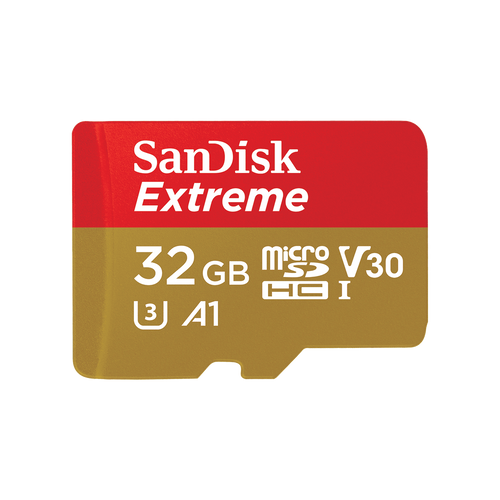 SanDisk Extreme microSDHC 32GB + SD adapter za akcijske sportske kamere - 100MB/s A1 C10 V30 UHS-I U3 slika 3