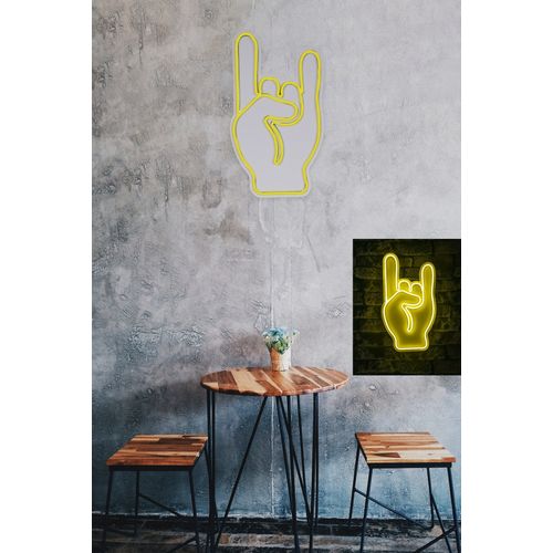 Wallity Ukrasna plastična LED rasvjeta, Rock N Roll Sign - Yellow slika 11