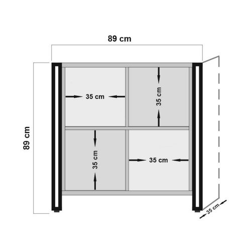 Hanah Home Arcas Verna Atlantic Pine Black Console slika 6