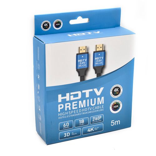 HDMI kabl V2.0 gold 5m KT-HK2.0-5M slika 2