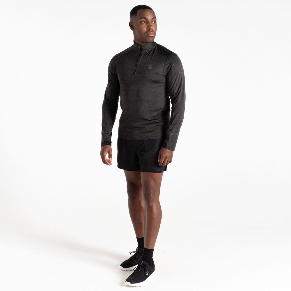 Dare2B Muška majica Power Up II Lightweight Jersey, Black Marl slika 3