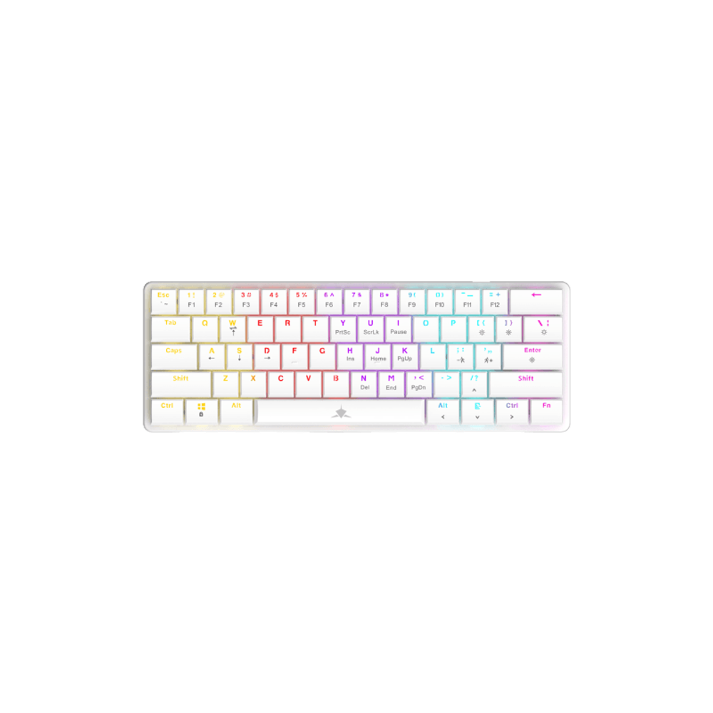 WHITE SHARK Tastatura GK-006221 NAGAMAKI / Bijela, Mehanička, US-Plavi prekidači slika 3