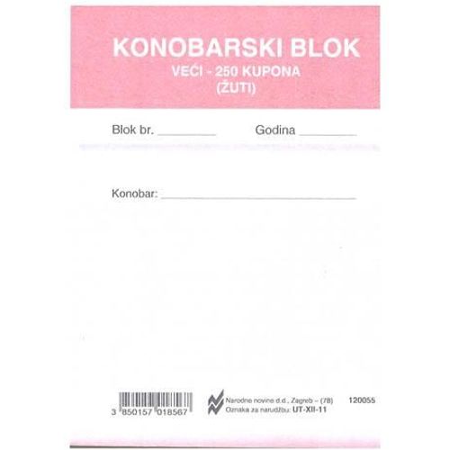 XII-11 KONOBARSKI BLOK; Blok 2 x 50 listova, 9,7 x 14 cm slika 2