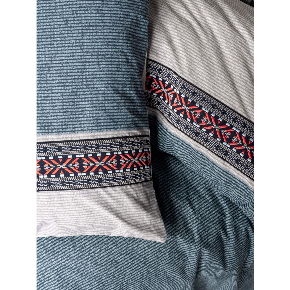 Ranforce double quilt cover set Polku, colour: grey slika 2