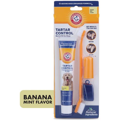 Arm&Hammer Set za kontrolu stvaranja zubnih naslaga kod pasa sa ukusom Banane i Mente slika 1
