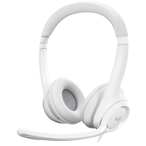 Slušalice Logitech H390, žičane, USB, bijele slika 1