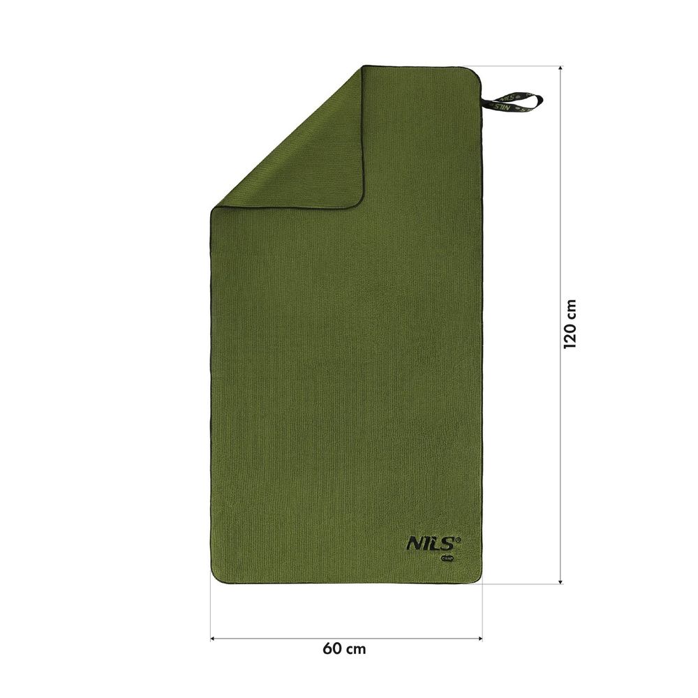 Ncr15 vojni ručnik od mikrofibara kaki 120x60 cm nils camp slika 4