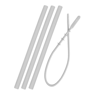 Minikoioi silikonske slamke Flexi Straws Powder Grey, 2kom