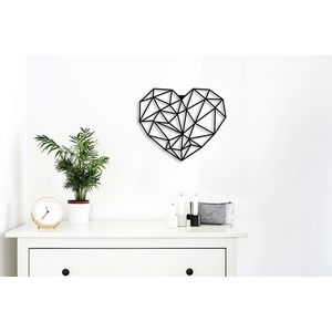 Kalp Black Decorative Metal Wall Accessory