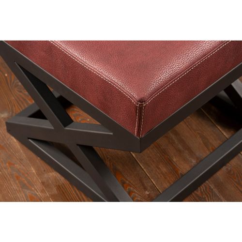 Krupa Metal Ayaklı - Claret Red Claret Red Pouffe slika 3