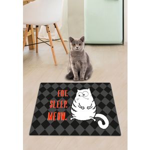 Eat Sleep Meow Višebojni Podmetač za Mačje Pijeske