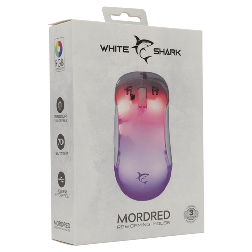 White Shark GM 5017 MORDRED, Mouse White slika 5