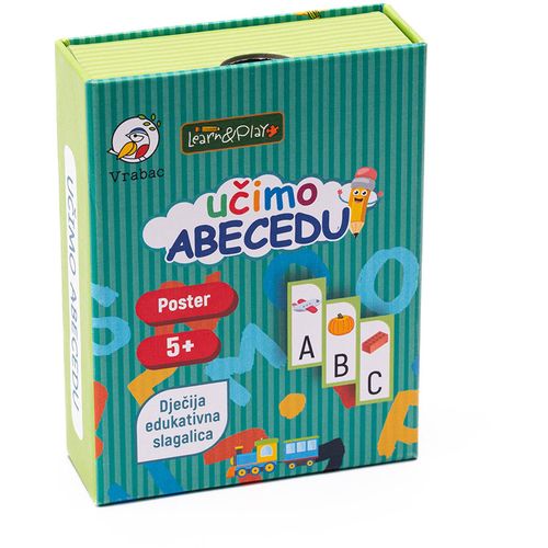 VRABAC LEARN&PLAY, mini edukativna slagalica Učimo abecedu slika 1