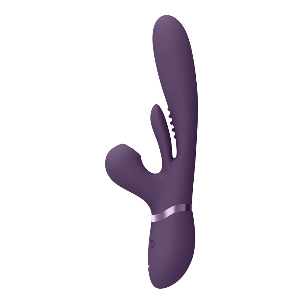 VIVE by Shots Kura - Vibrator za G-točku s mlataranjem jezika i stimulatorom pulsnog vala - ljubičasta slika 5