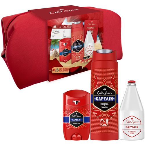 Old Spice Poklon paket, dezodorans u stiku 50ml & gel za tuširanje 250ml & losion poslije brijanja 100ml + kozmetička torbica  slika 1