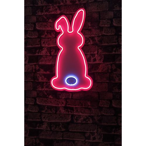 Wallity Ukrasna plastična LED rasvjeta, Rabbit - Pink, Blue slika 10