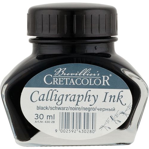 CRETACOLOR umjetnička crna tinta za kaligrafsko pero 30ml 430 28 slika 1