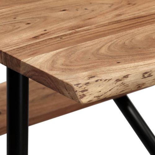 Barski stol s klupama od masivnog bagremovog drva 120x50x107 cm slika 4
