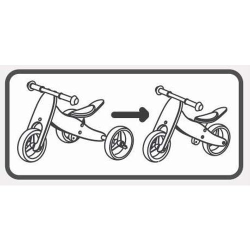 FREE 2 MOVE drveni tricikl bez pedala 2u1 Rider, rozi 48822 48822 slika 3