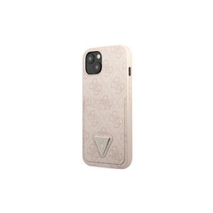 GUESS Futrola za iPhone 13 Pink Triangle Logo Cardslot