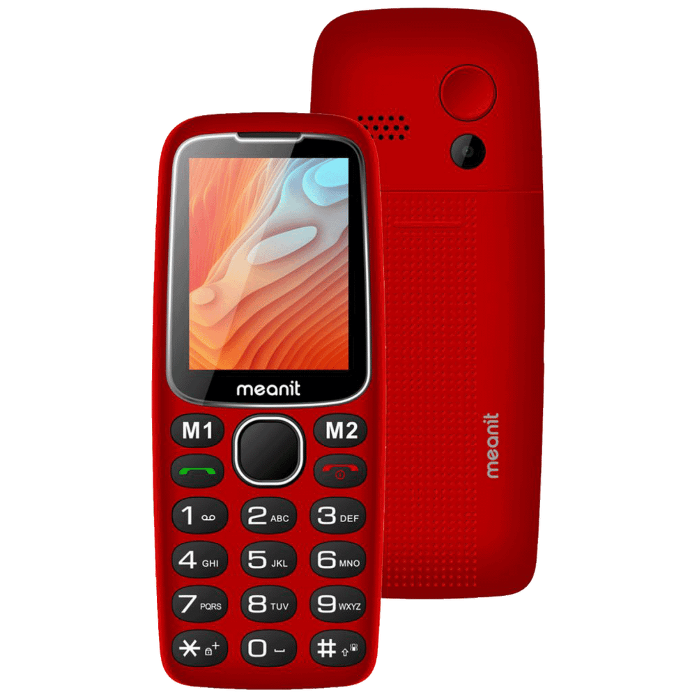 MeanIT Telefon mobilni, 2.4" zaslon, SOS tipka, crveni - Senior 10 Plus, Crveni slika 3