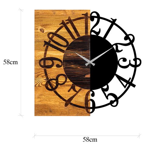 Wallity Ukrasni drveni zidni sat, Wooden Clock 1 slika 7