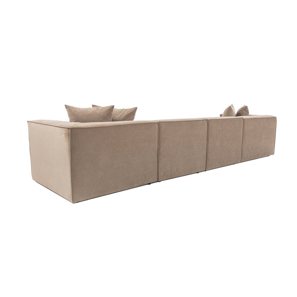 Sora (L1-O1-O1-1R-POUFFE) - Ugao Sofa Cappucino Boje slika 10