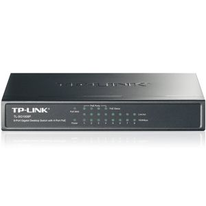 Switch TP-LINK 8-Port Gigabit Desktop PoE Switch, 8 10/100/1000Mbps RJ45 ports including 4 PoE ports, steel case