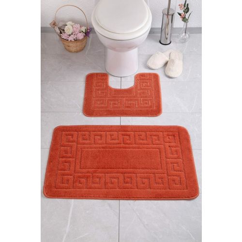 Ethnic - Orange Orange Bathmat Set (2 Pieces) slika 1