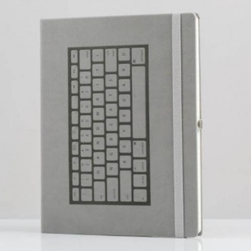 Notebook A4 Tipkovnica tvrdi uvez sivi slika 1