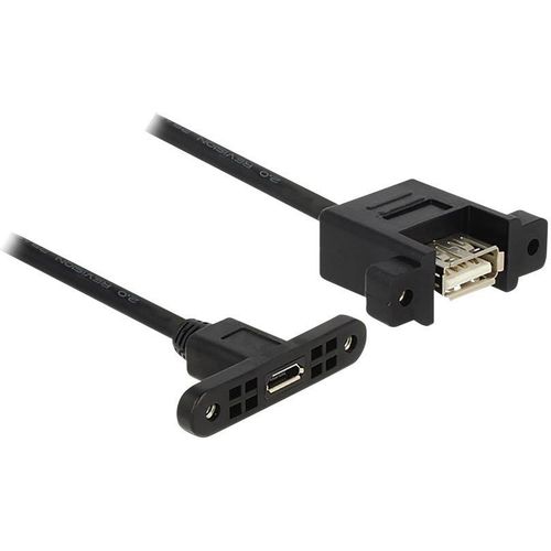 Delock USB kabel USB 2.0 USB-Micro-B utičnica, USB-A utičnica 0.25 m crna  85109 slika 3