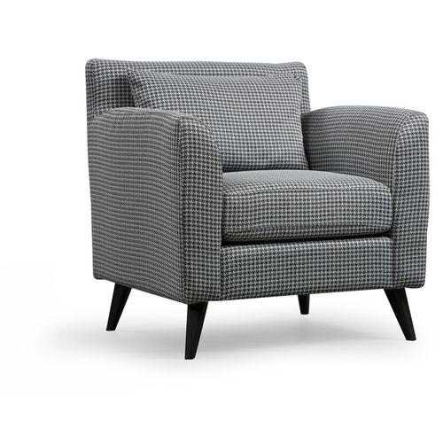 Atelier Del Sofa Fotelja, Crno Bijela, Nordic Armchair - Patterned slika 2