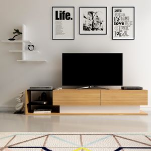 Woody Fashion TV jedinica, Liza - Teak, White