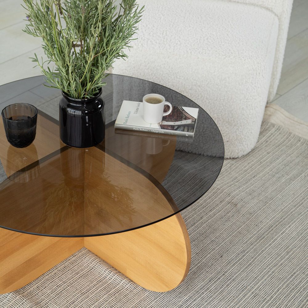 Stakleni Sto Bubble 2 - Hrastovina slika 4