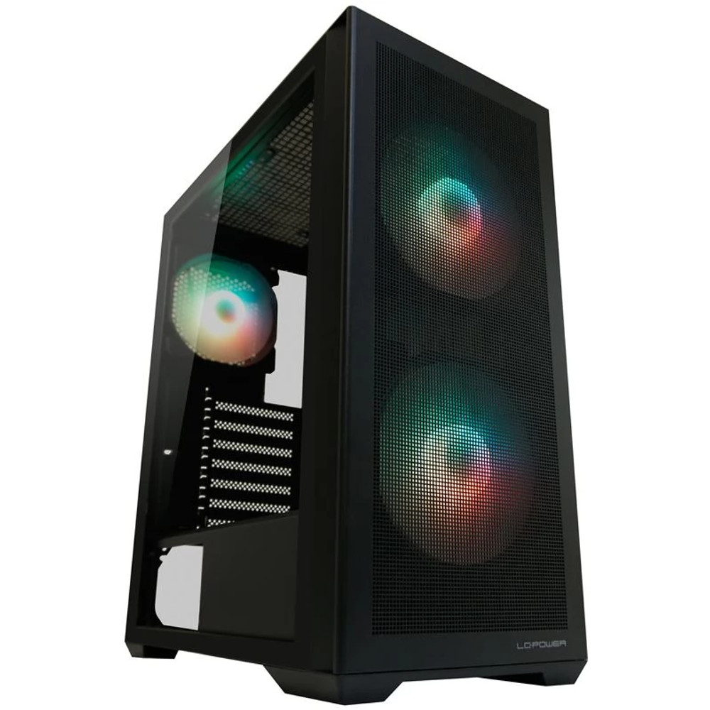 LC-Power Case Gaming 717BMeshwork_L Dark,2x 140mm fan, 1x 120 mm fan slika 1