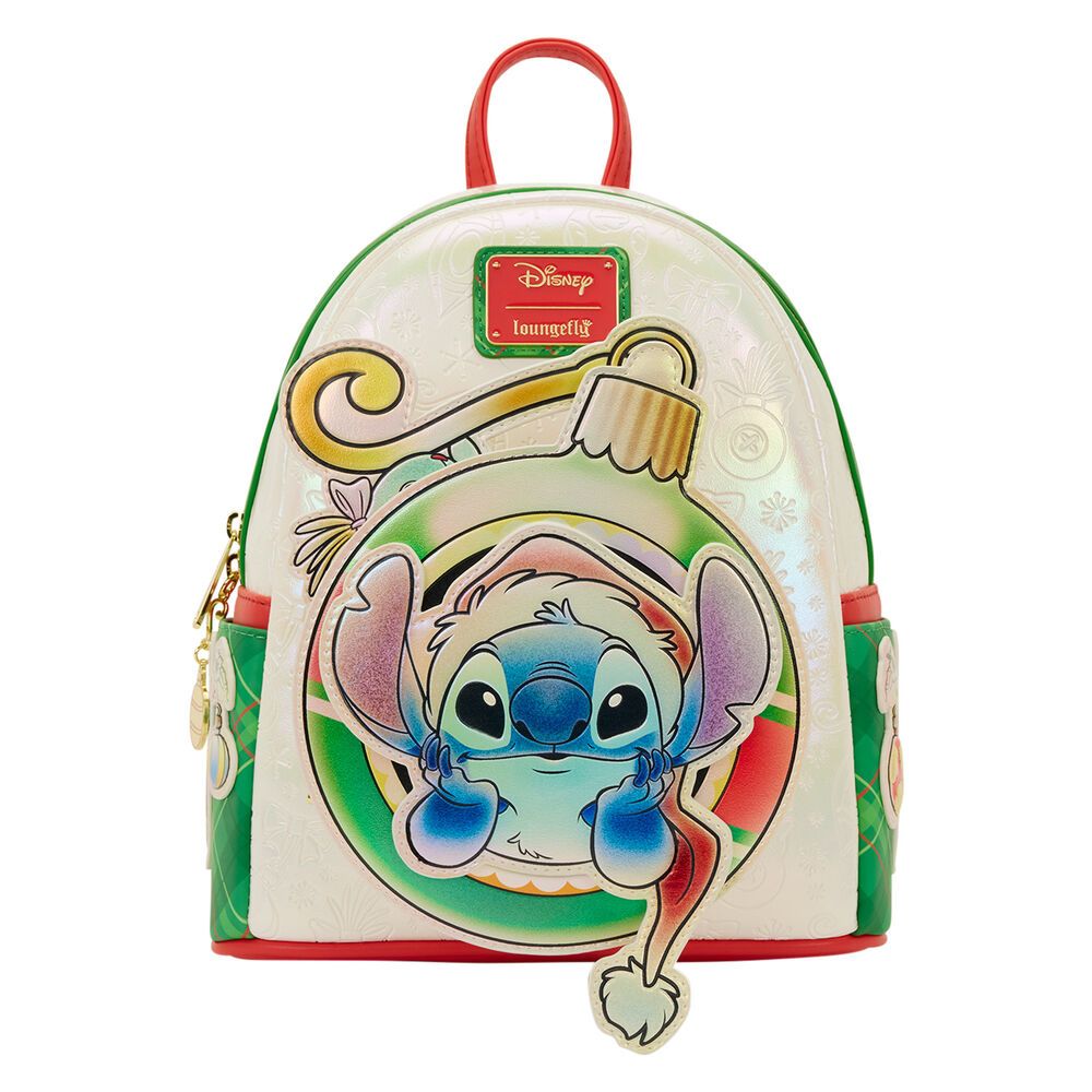 Disney Loungefly ruksak Holiday Stitch 26 cm slika 1
