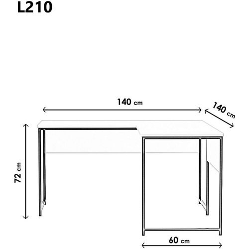 Kocaeli - 210 White Study Desk slika 6