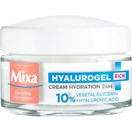 Mixa Hyalurogel Rich njega za intenzivnu hidrataciju osjetljive i suhe kože 50 ml slika 1