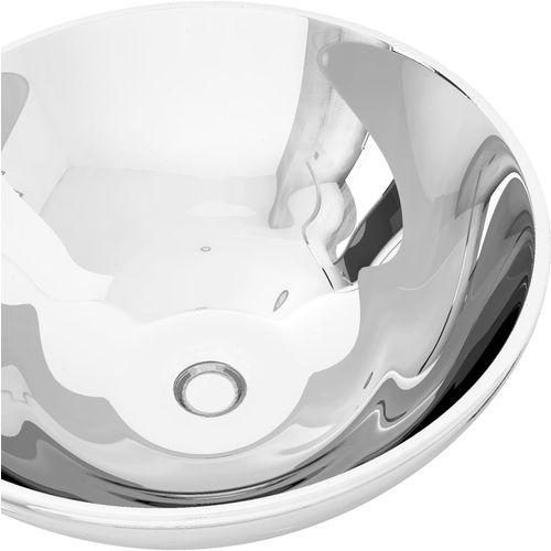 Umivaonik 32,5 x 14 cm keramički srebrni slika 15