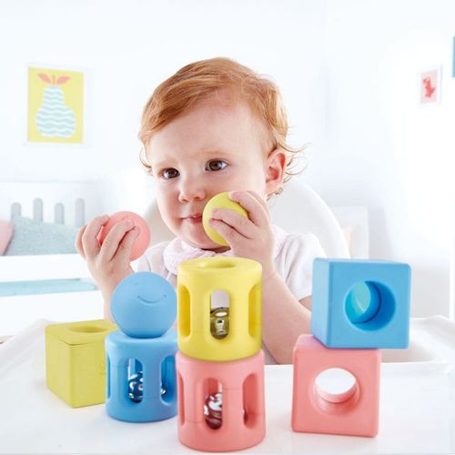 Hape Geometrijski set zvečki Geometric Rattle Trio E0456A  slika 4