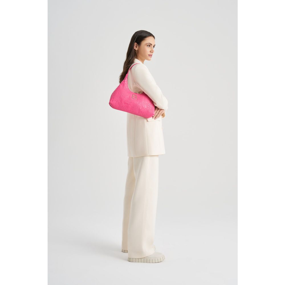 Torba preko ramena 505 - Croco Fuchsia u fuksija boji slika 7