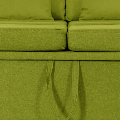Četverosjed na razvlačenje od tkanine zeleni slika 3