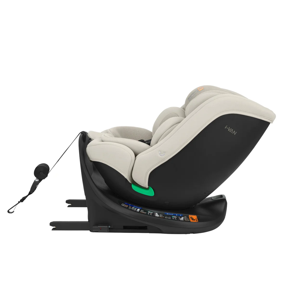 Kikka Boo Rotirajuća autosjedalica 40-150cm I-Van i-Size Isofix, Light Beige slika 7