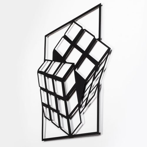 Wallity Metalna zidna dekoracija, Rubik's Cube slika 3